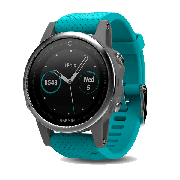 Fenix 5s silver with turquoise band 1jpg