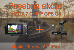 Humminbird HELIX 7 CHIRP GPS G3N + Motor Minn Kota Terrova iPilot