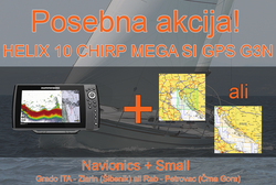Humminbird HELIX 10 CHIRP MEGA SI GPS G3N + Navionics + Small