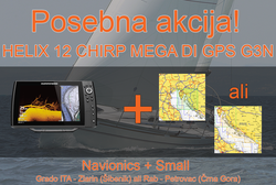 Humminbird HELIX 12 CHIRP MEGA DI GPS G3N + Navionics + Small