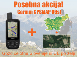 Garmin navigacija GPSMAP 66st + gozd celotne slovenije + UE po želji (DOBAVA 6-10 DNI)