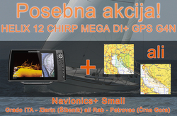 Humminbird HELIX 12 CHIRP MEGA DI+ GPS G4N + Navionics + Small
