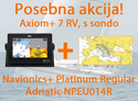 Raymarine Axiom+ 7 RV, 7" Multifunction Display z RealVision 3D, 600W Sonar in RV-100 sonda z Navionics+ Platinum Regular Adriatic NPEU014R