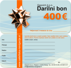 Gepoint d.o.o. Darilni bon 400