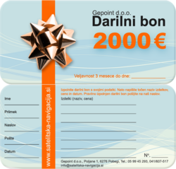 Gepoint d.o.o. Darilni bon 2000