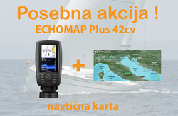 Garmin navigacija ECHOMAP Plus 42cv + BlueChart G3 Vision HD Severni Jadran