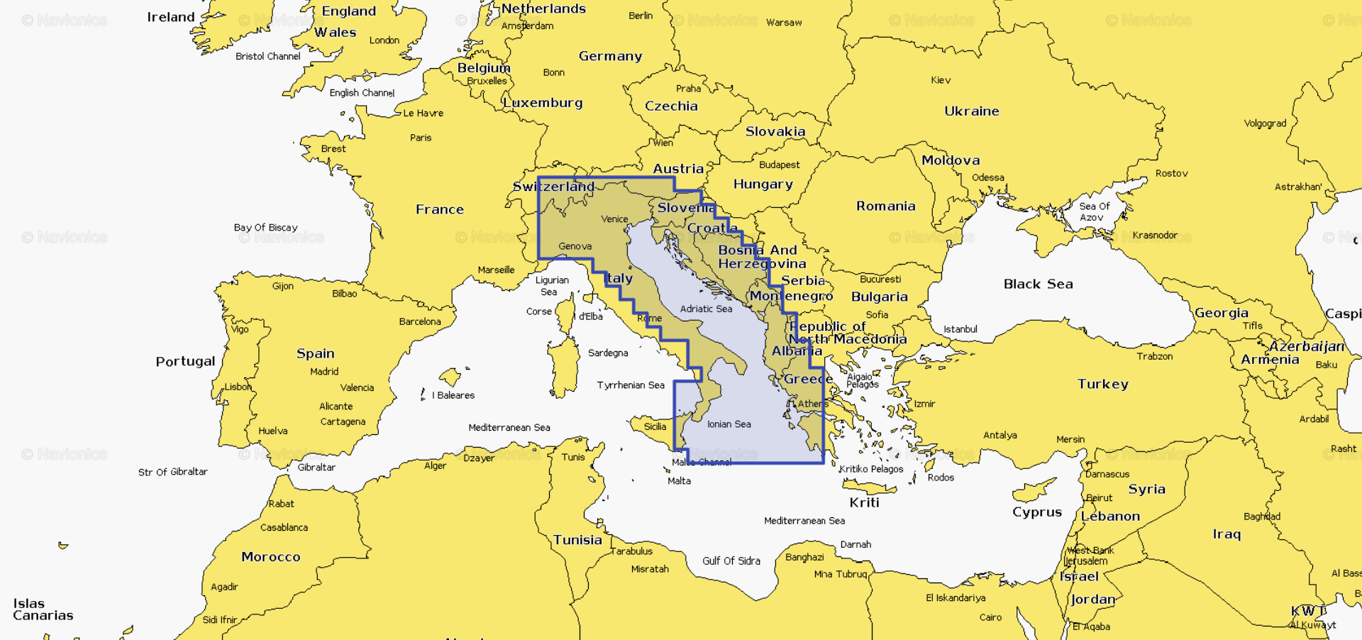 Navionics  regular adriatic naeu014r