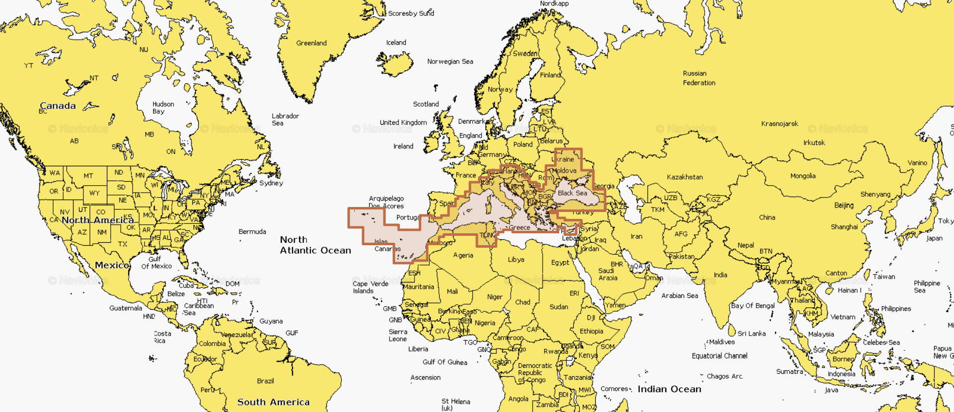 Navionics  large  mediteran naeu643l