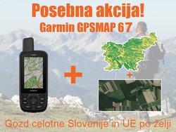 Garmin navigacija NOVO: GPSMAP 67 + gozd celotne slovenije + UE po želji (Na zalogi)