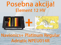 Raymarine Element 12 HV - 12.0" Chart Plotter, CHIRP Sonar, HyperVision, Wi-Fi & GPS brez sonde z Navionics+ Platinum Regular Adriatic NPEU014R