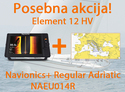 Raymarine Element 12 HV - 12.0" Chart Plotter,  CHIRP Sonar, HyperVision, Wi-Fi & GPS + HV-100 sonda za krmo z Navionics+ Regular Adriatic NAEU014R