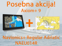 Raymarine Axiom+ 12, 12" Multifunction Display z Navionics+ Regular Adriatic NAEU014R